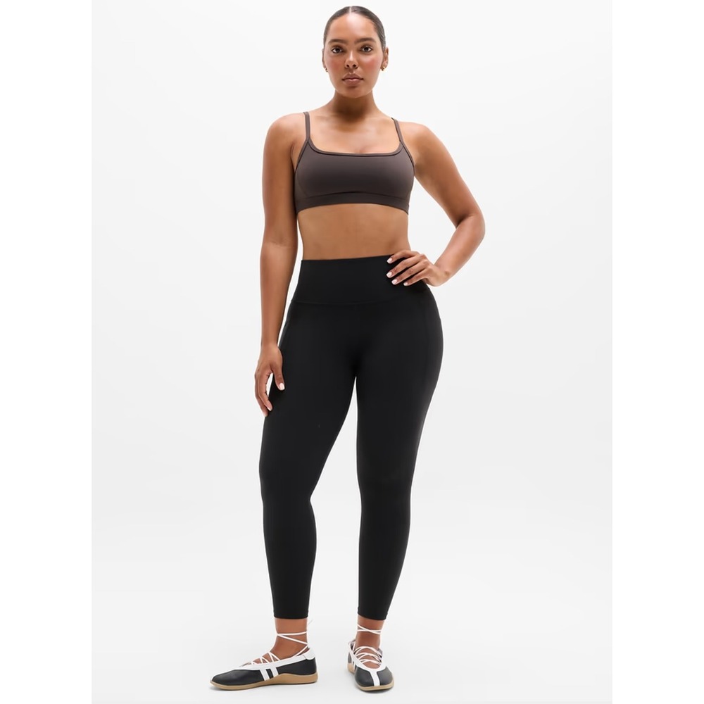 Athleta Salutation Stash Pocket II 7/8 Tight Womens XL Black Activewear Leggings